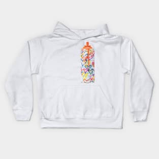 Spraypaint Can with Hearts Kids Hoodie